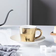 Load image into Gallery viewer, Reflection coffee cup with plate cool cups and mugs creative mark drinkware
