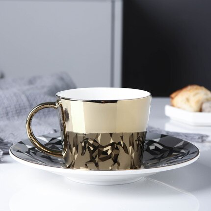Reflection coffee cup with plate cool cups and mugs creative mark